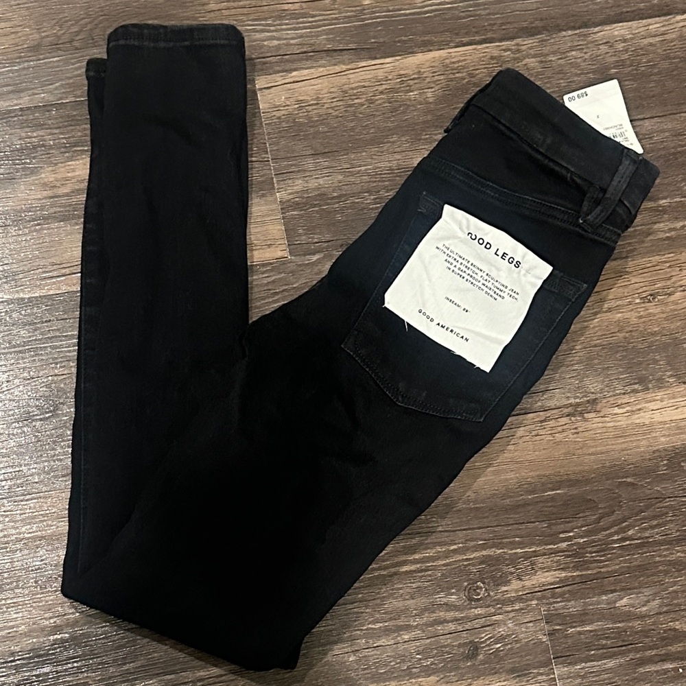 Good American Black Stretch Good Legs Skinny Jeans